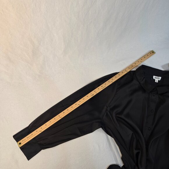 THE DROP Minimalist Basic Black Stretch Satin Shirt Tunic Top Size 4X New NO Tag - Picture 16 of 16